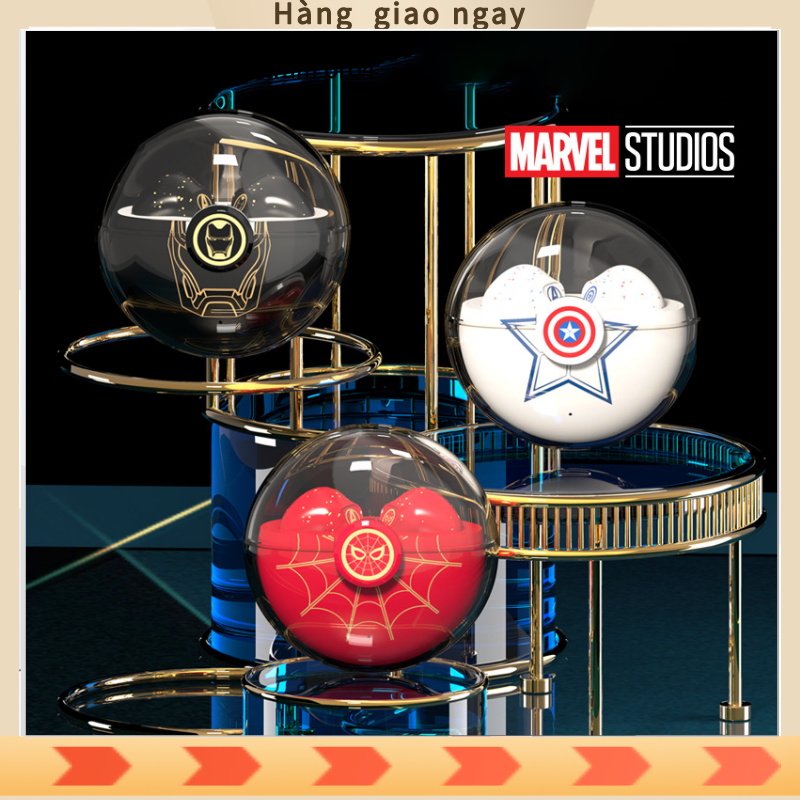 Tai nghe Bluetooth 5.0 in-ear không dây siêu trầm, Thiết kế độc đáo siêu anh hùng Marvel, cảm ứng thông minh