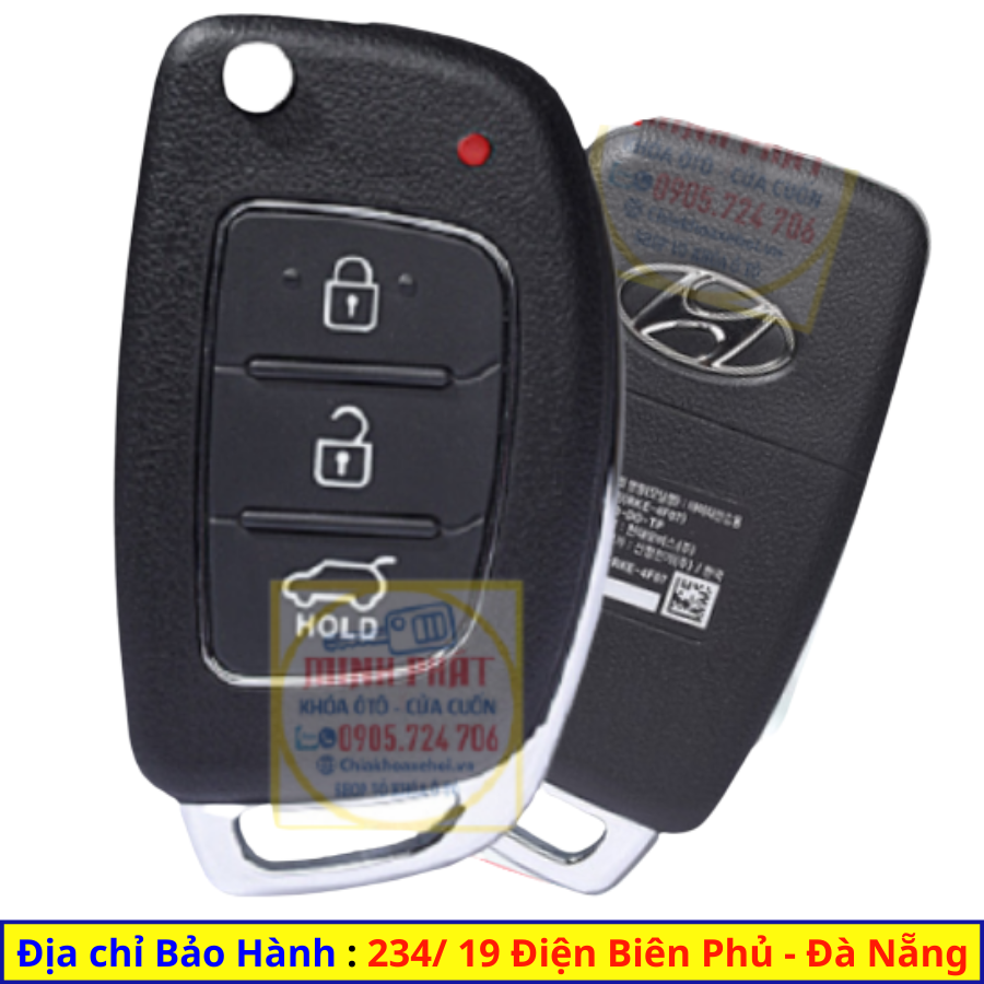 Vỏ Chìa khóa xe Hyundai Accent, I10 Chính Hãng V42