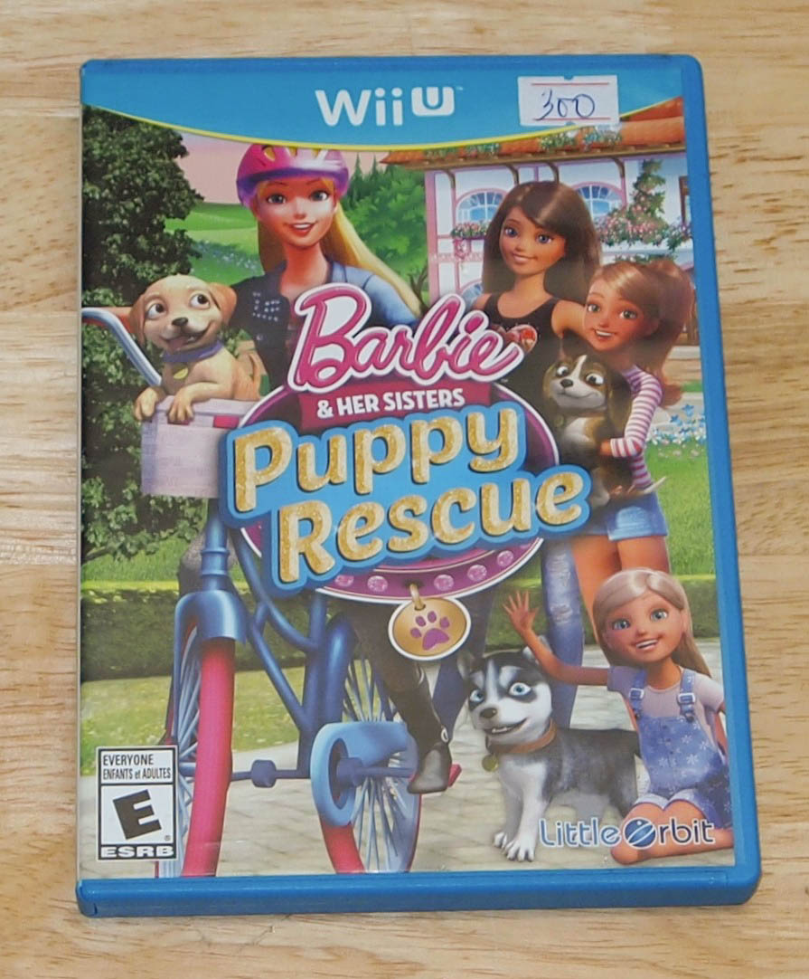 Second hand Đĩa game Wii U hệ US Mỹ cho con gái - Barbie & Her Sisters Puppy Rescue