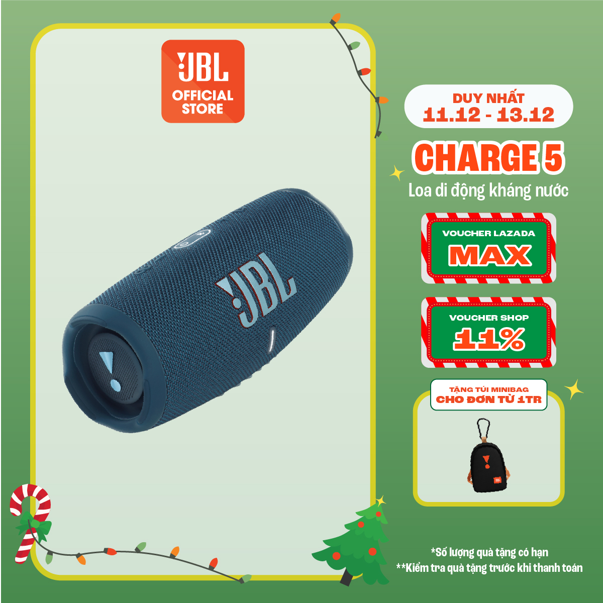 Loa Bluetooth JBL Charge 5 - Hàng Chính Hãng