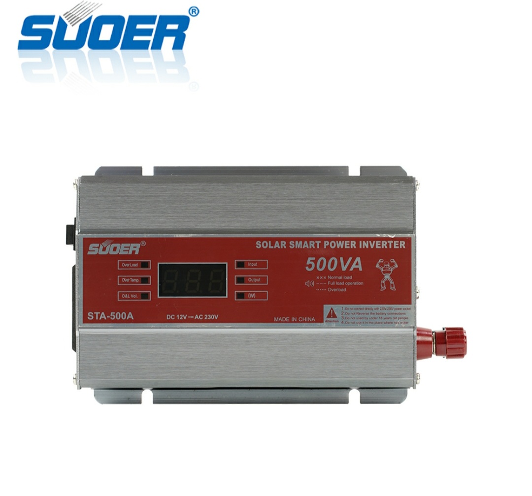 Bộ đổi điện 500w 12v sang 220v có màn hình hiển thị - sta-500a