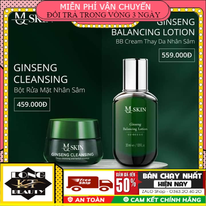 [[HOT-Sale Lớn-chính hãng-miễn ship-20k ]]COMBO TÁI TẠO DA SẪM MÀU,NÁM BBC 30ML+ BỘT MQ SKIN HỖ TRỢ TÁI TẠO DA,THÂM,MỤN COMBO TÁI TẠO SIÊU PHẨM BB CREAM THAY DA NHÂN SÂM - GINSENG BALANCING LOTION HOÀN HẢO CHO MỌI LOẠI DA