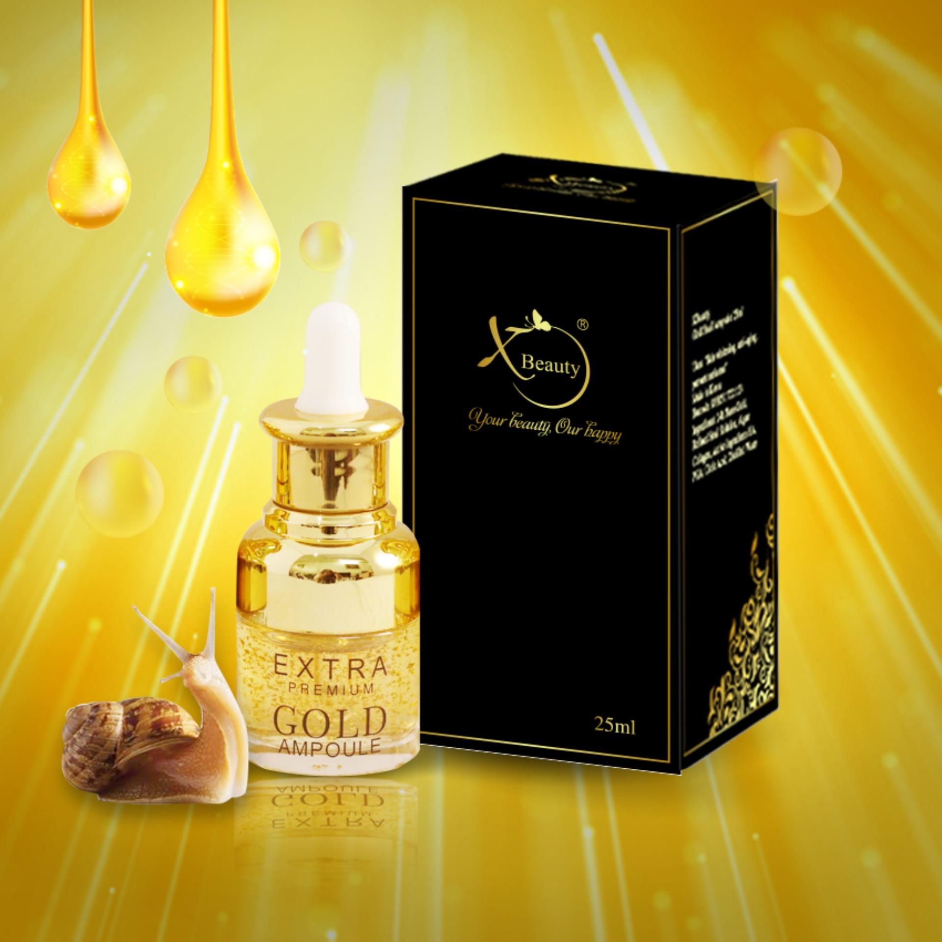 Serum Ốc Sên XBeauty Gold Snail Ampoule 25ml/20ml Hàn Quốc - Serum Ốc Sên Gold Perfect skin care chăm sóc da hoàn hảo XBeauty Gold Snail Ampoule có 2 dung tích 20ml và 25ml