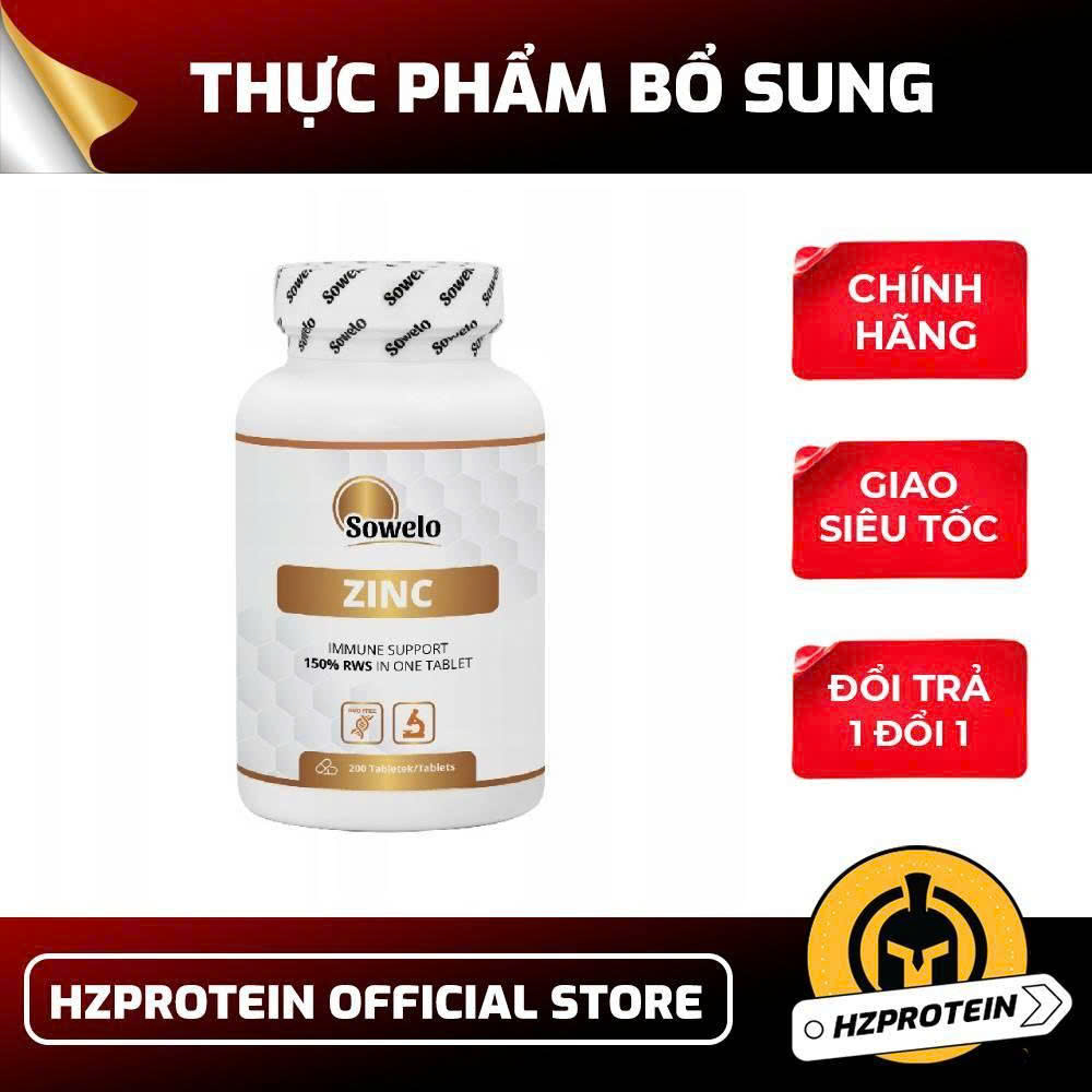 Sowelo Zinc - Supports Skin, Hair, and Nail Health, Boosts Immunity