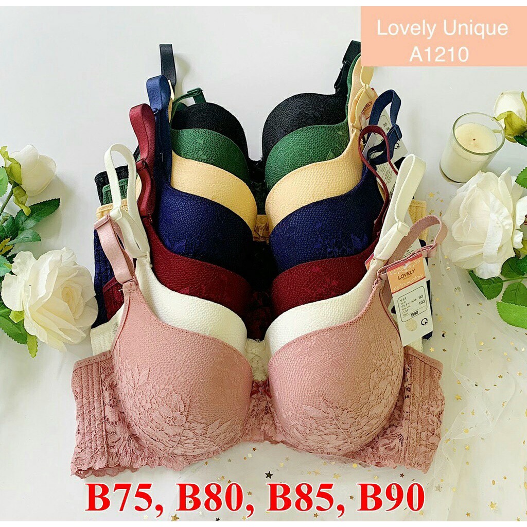 Áo ngực ren lovely mút ép mỏng gọng nguyên qủa - lovely unique 1210