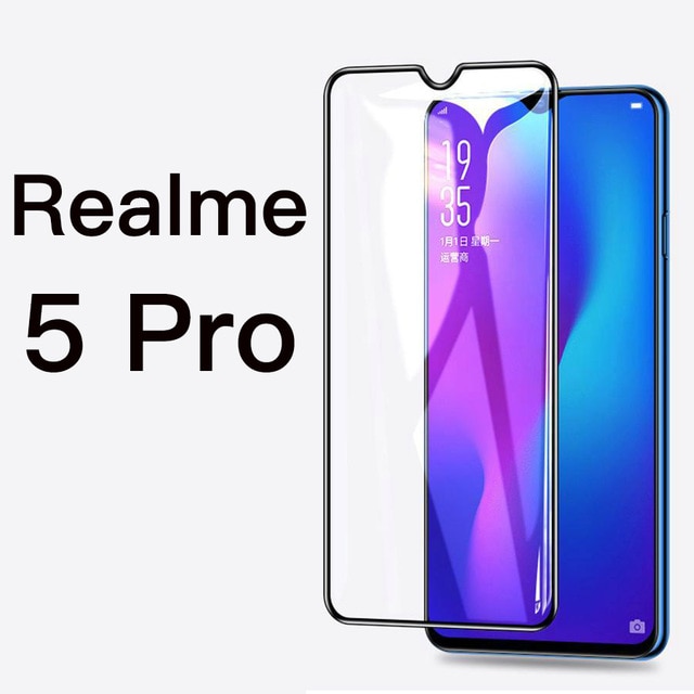Miếng dán kính cường lực 9d full màn cho realme 5 pro, dán màn hình realme