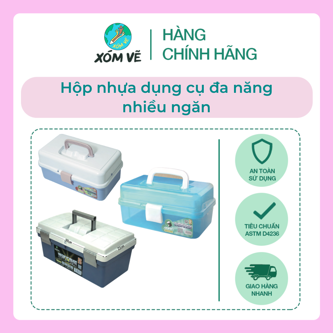 Hộp đựng dụng cụ 2 ngăn nhựa cao cấp hiệu Maries