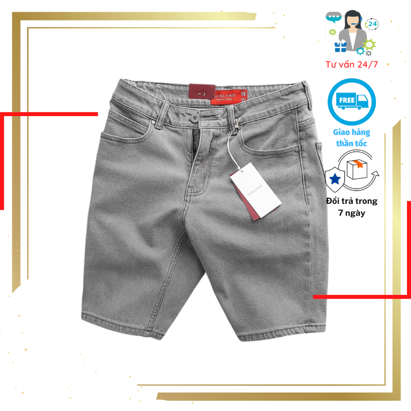 Quần short jeans nam, Quần short nam jeans chất denim cao cấp thoáng mát năng động dễ phối đồ