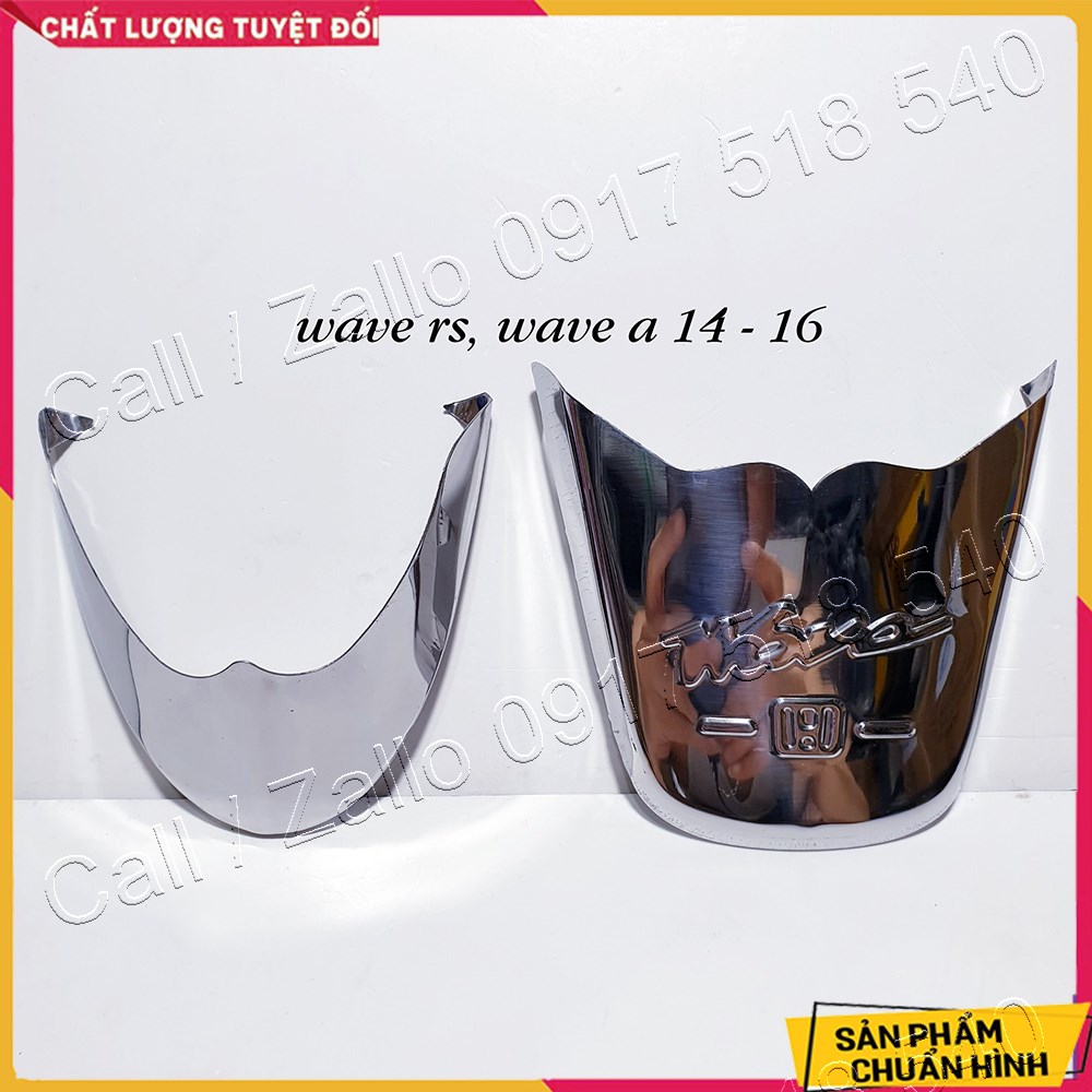 Bộ ốp mỏ dè INOX xe WAVE A 2006 - 2016 , WAVE RS 100 ( Giá 1 Bộ Trước, Sau )