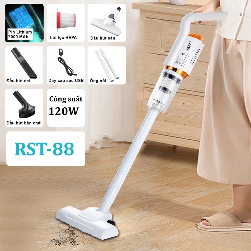 Máy Hút Bụi Cầm Tay Không Dây Xiaomi RST-88 Công Suất 120w Thiết Kế Nhỏ Gọn, Tiện Lợi Phù Hợp Để Trong Ô Tô, Văn Phòng, Phòng Ngủ... Làm Sạch Mọi Nơi