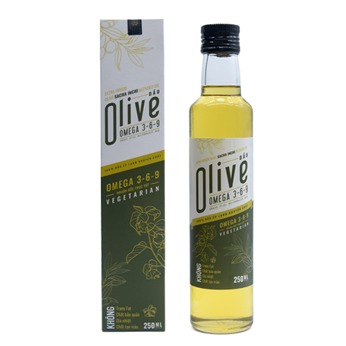 Dầu olive ép lạnh mix sachi tỷ lệ 50/50 mekong megumi- bổ sung omega 369 thực vật cho người ăn chay, ăn kiêng