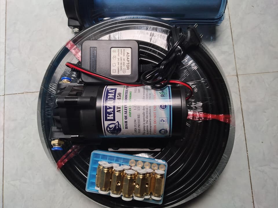 [HCM]bộ máy phun sương tưới lan làm mát nhập khẩu BH 12 tháng
