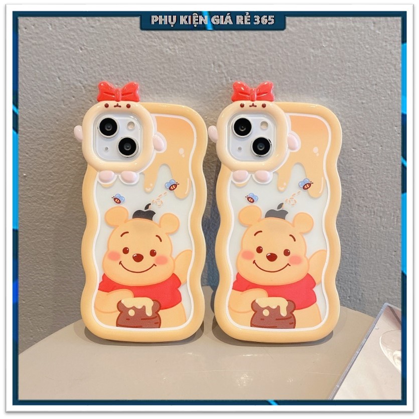 Ốp lưng lượn sóng cho iphone 6/6s, 6 plus/6s plus, 7/8/se 2020, 7 plus/8 plus hình gấu