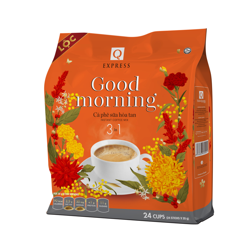 Coffee milk instant 3in1 morning Tran Quang 480g