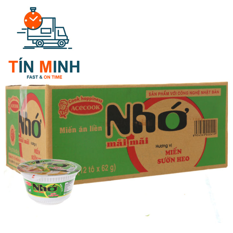 Tô nhớ mãi mãi miến sườn heo thùng 12 tô 62g - Cty TM