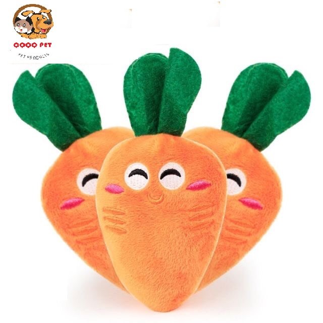 Đồ chơi thú nhồi bông hình củ cà rốt cho chó mèo