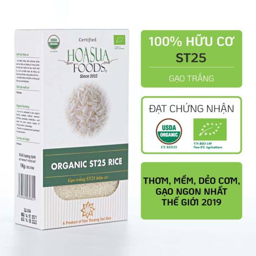 Gạo tấm trắng hữu cơ Hoa Sữa 1kg - Chính Hãng