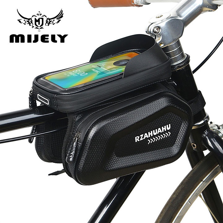 Túi xe đạp treo sườn xe đạp chống nước - túi treo xe đạp cacbon Mijely B65 cao cấp