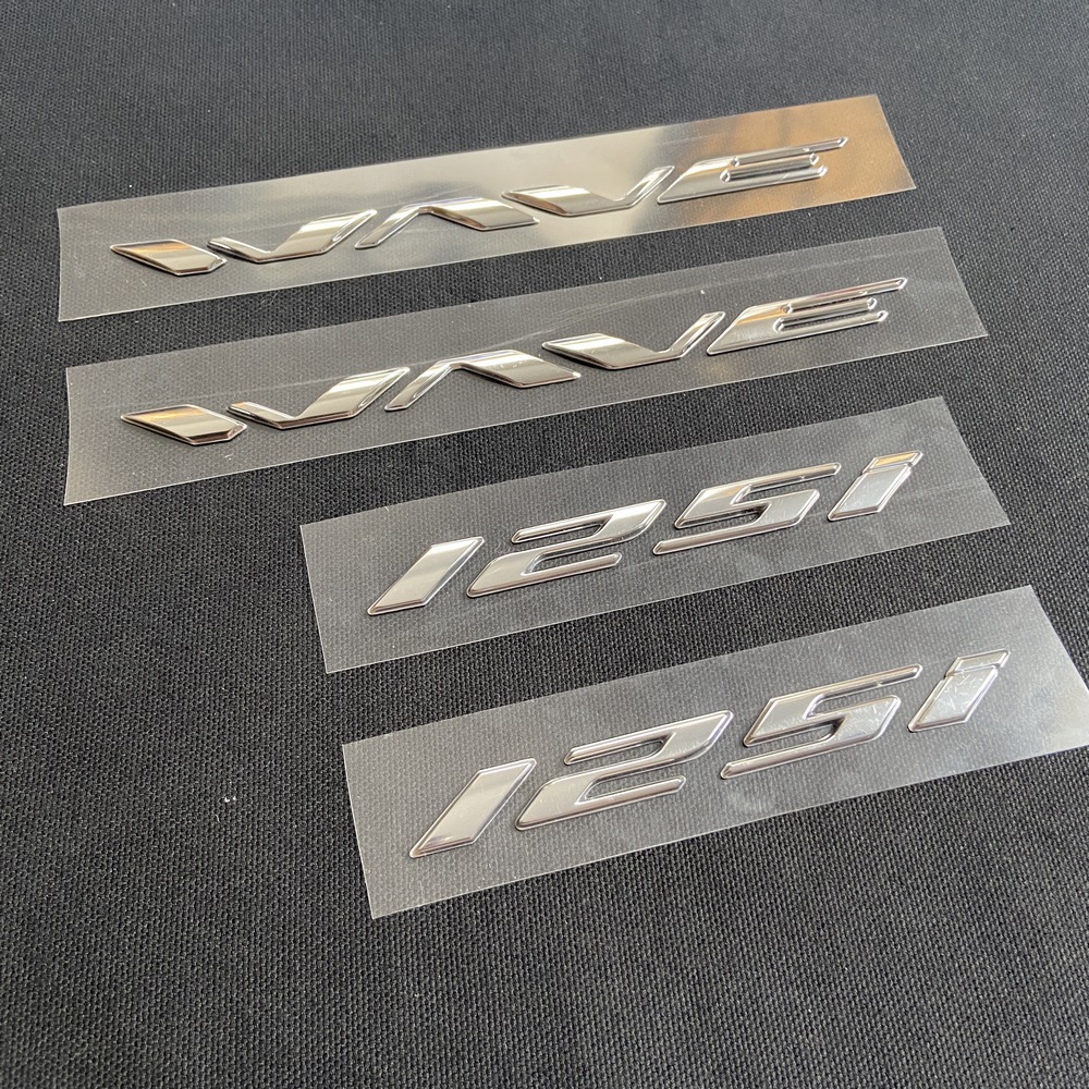 Combo cặp tem dán chữ WAVE & logo 125i zin bao đẹp bao chắc chắn