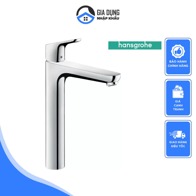 Vòi sen cao hansgrohe focus 230, vòi chậu rửa, vòi lavabo, chất liệu thép không gỉ cao cấp, tiết kiệm nước, chống cặn bám, made in germany