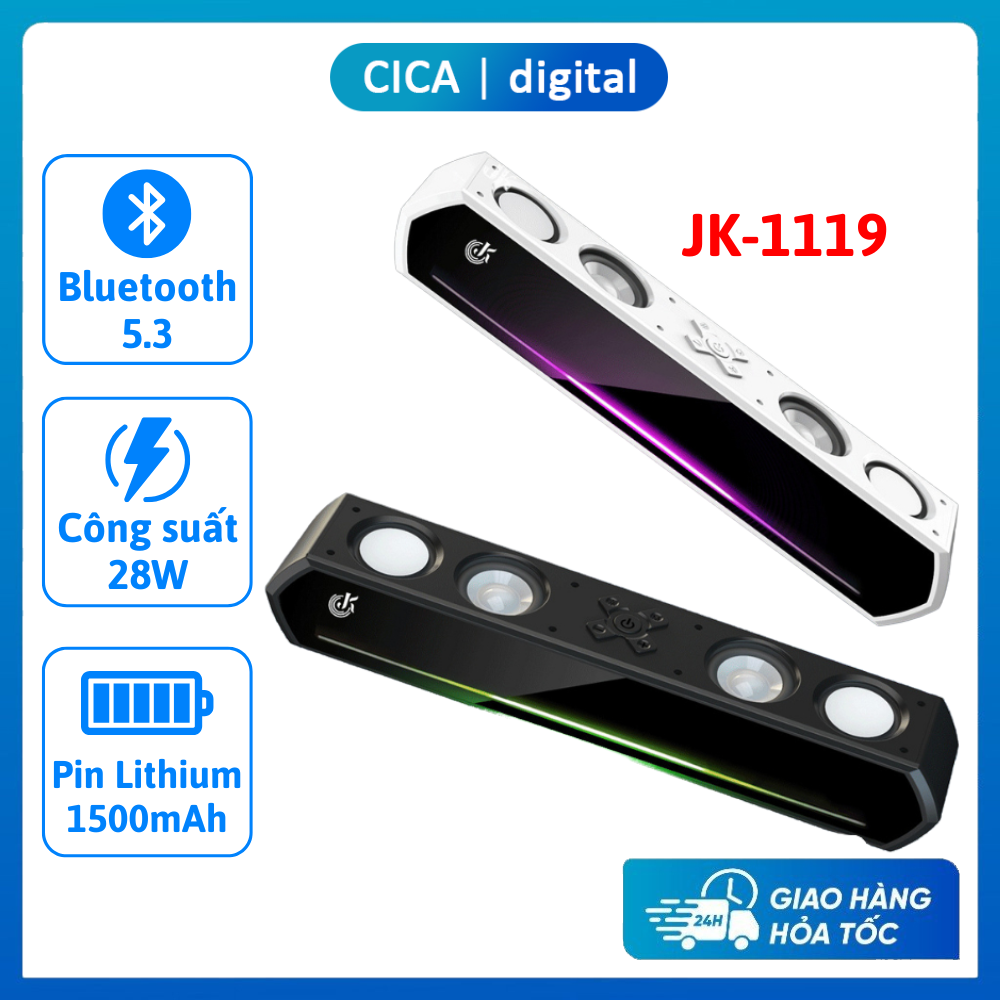 Loa Máy Tính Gaming Soundbar Bluetooth Để Bàn JK-1119 Led Rgb Loa Vi Tính Âm Thanh Hay Bass Cực Mạnh, Bảo Hành 12 Tháng