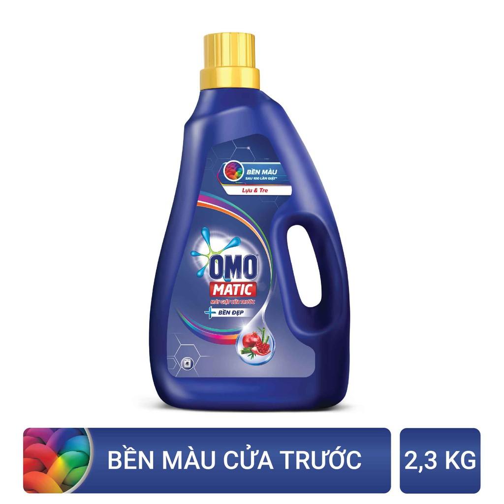 [Combo Tiết Kiệm] 04 Chai Nước Giặt OMO Matic 2,3 lít xanh (Dành cho máy giặt cửa trước)