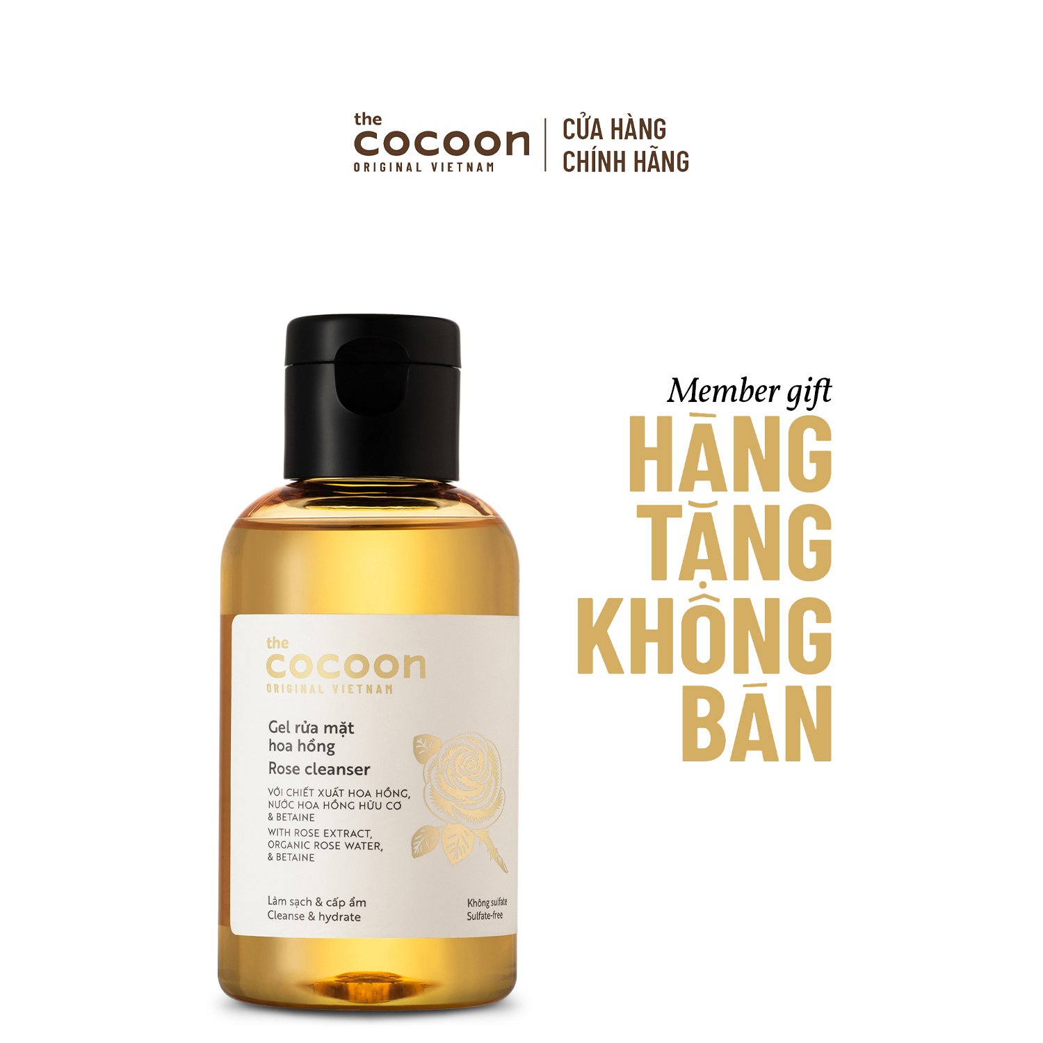 Hàng tặng không bán - gel rửa mặt hoa hồng 140ml