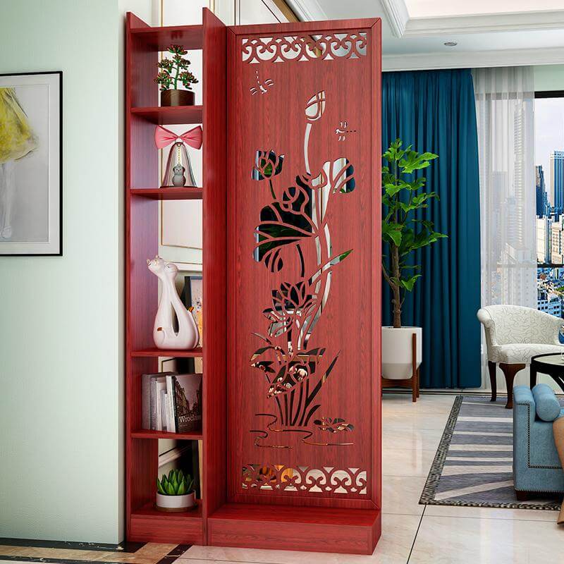 Vách sen cổ truyền kèm kệ vân gỗ cao 1m9 rộng 90cm sâu 30cm