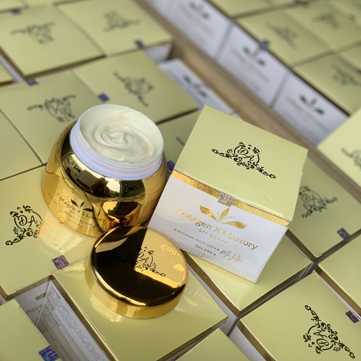 Combo 6 Hộp Kem body collagen x3 Luxury Đông Anh Mix Saffron 250gr (Chính hãng)