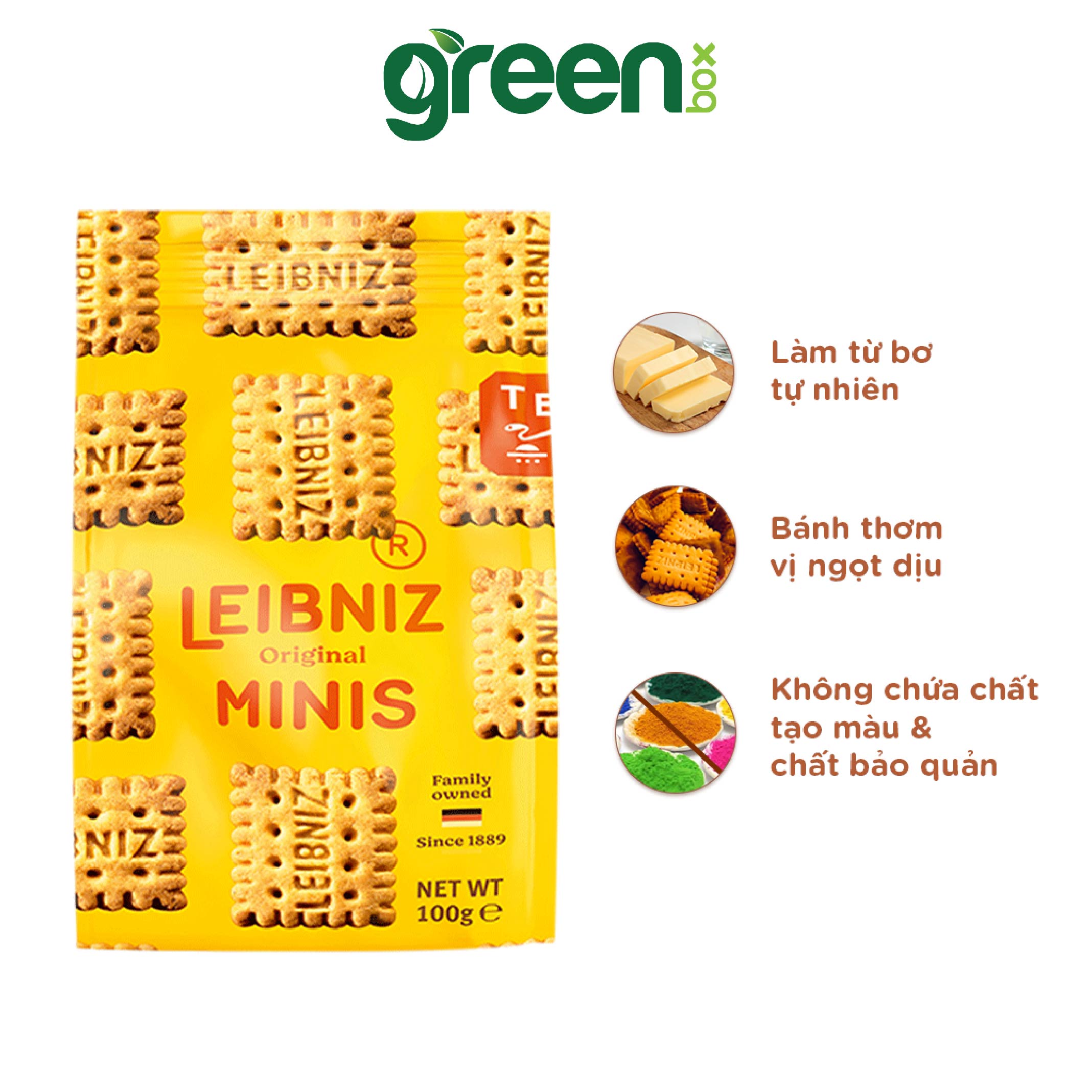 Bánh qui bơ Minis Leibniz 100g