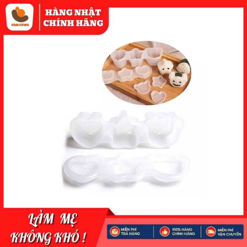 Bộ 3 khuôn làm cơm, trứng inomata nhật bản