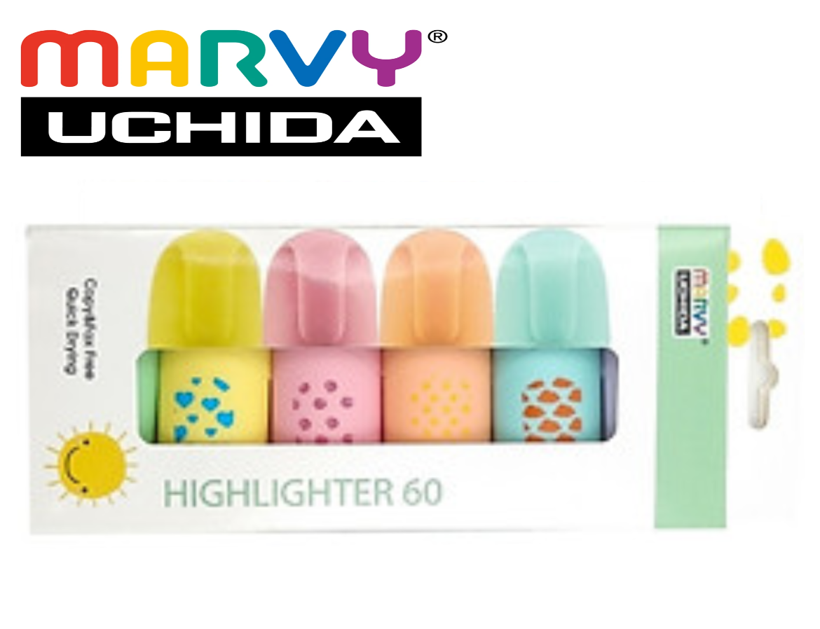 Combo 6 bút đánh dấu Marvy Uchida Mini Highlighter 60 – Pastel Colors