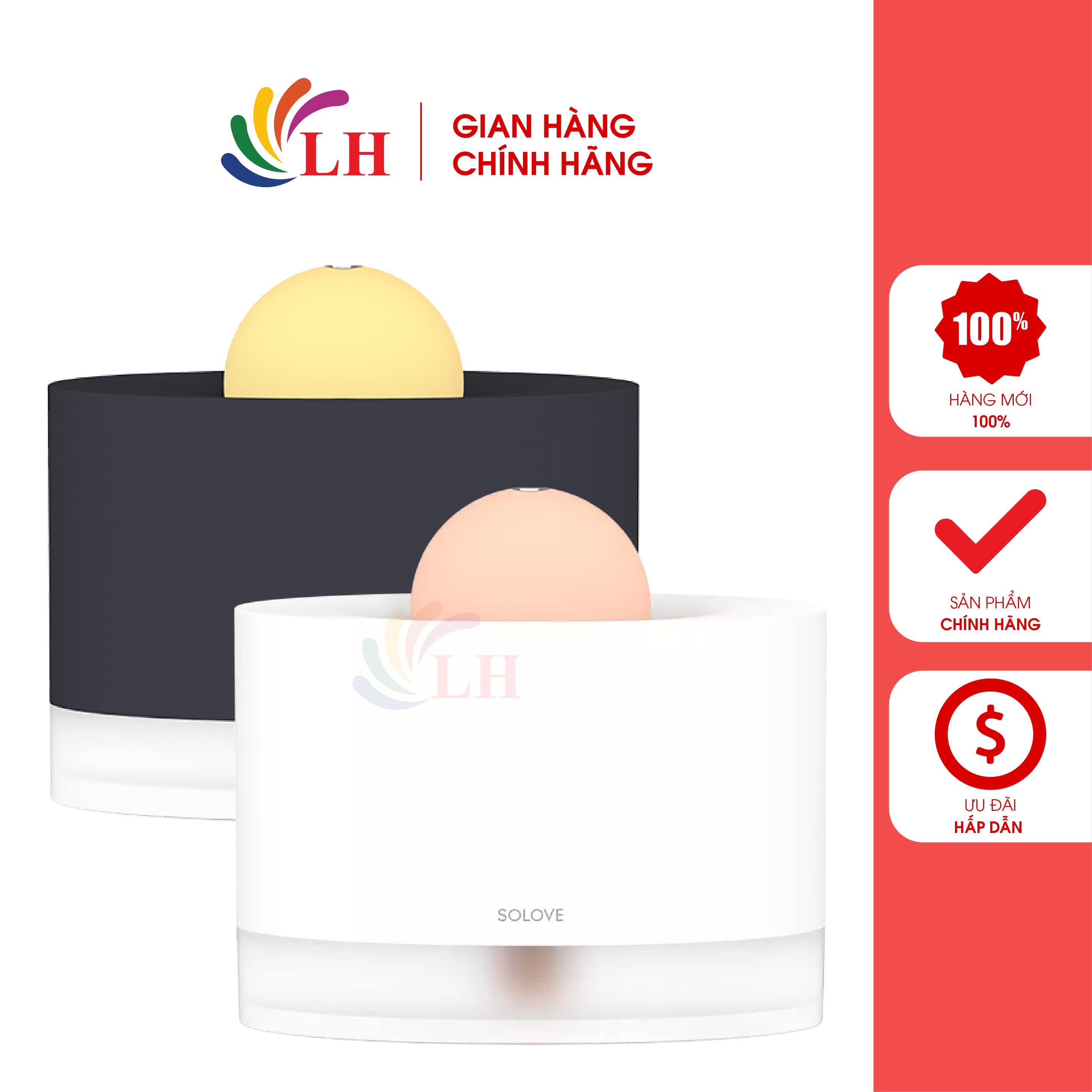 Máy phun sương tạo độ ẩm Solove 304260 H5 - Công suất 1200W, bộ lọc chất lượng cao, phun sương siêu mịn, hoạt động êm ái