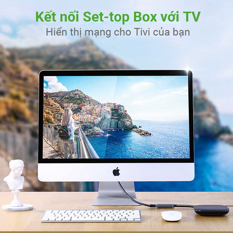 Cáp chuyển đổi HDMI sang Mini Displayport hỗ trợ 4K x 2K cao cấp dài 10cm UGREEN CM239 60352 Cáp chuyển đổi HDMI sang Mini Displayport hỗ trợ 4K x 2K cao cấp dài 10cm UGREEN CM239 60352