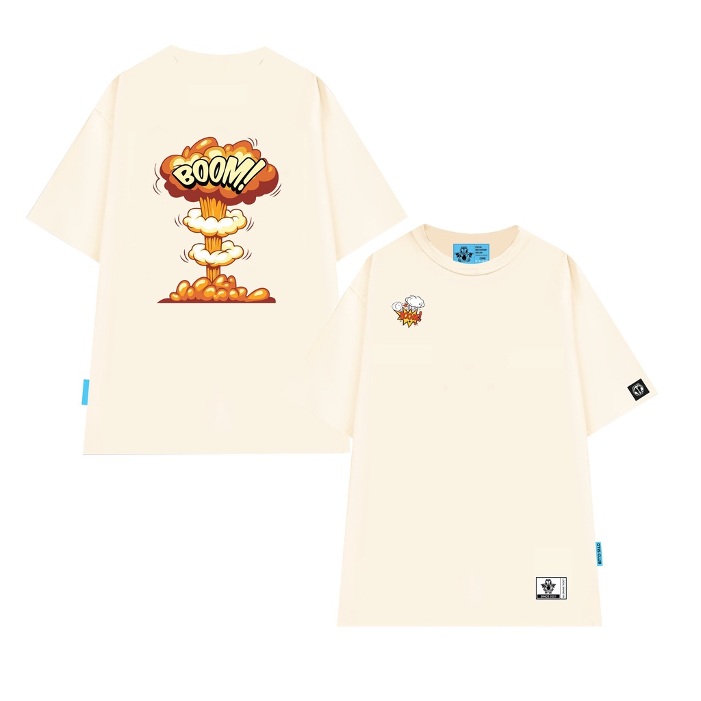 Áo thun tay lỡ cotton local brand otis club - tee boom