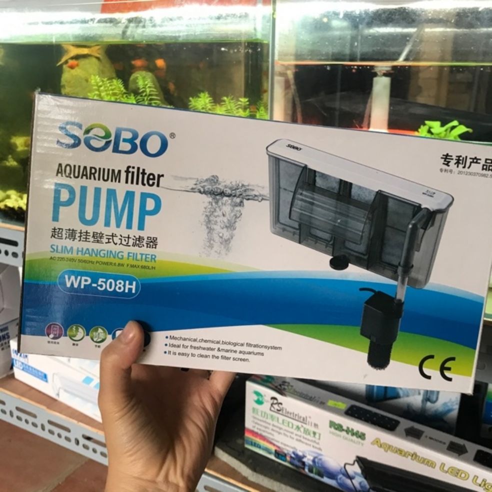 Máy lọc thác lọc treo sobo 508h cho hồ cá