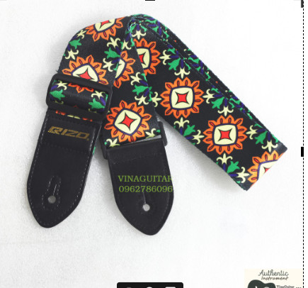Dây đeo đàn Guitar Ukulele Rizo cao cấp chất liệu vải xịn đan 3 lớp dày đẹp và hình ảnh sản phẩm tự chụp