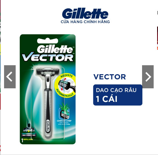Dao Cạo Râu Gillette Vector Chính Hãng Bàn Cạo Gillette Vector Giá Rẻ