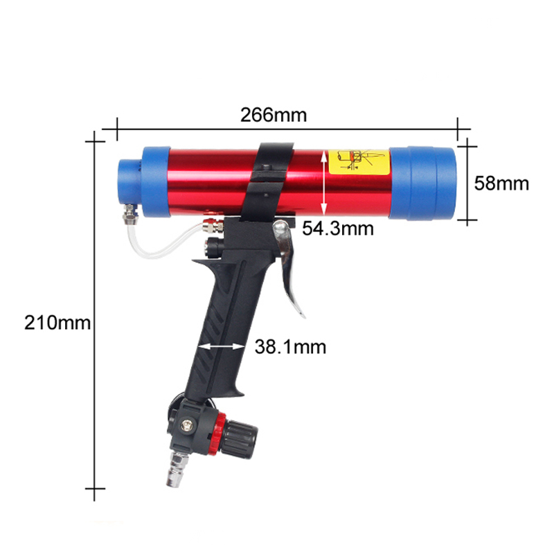 Súng bắn keo silicon dạng tuýp apolo dùng khí