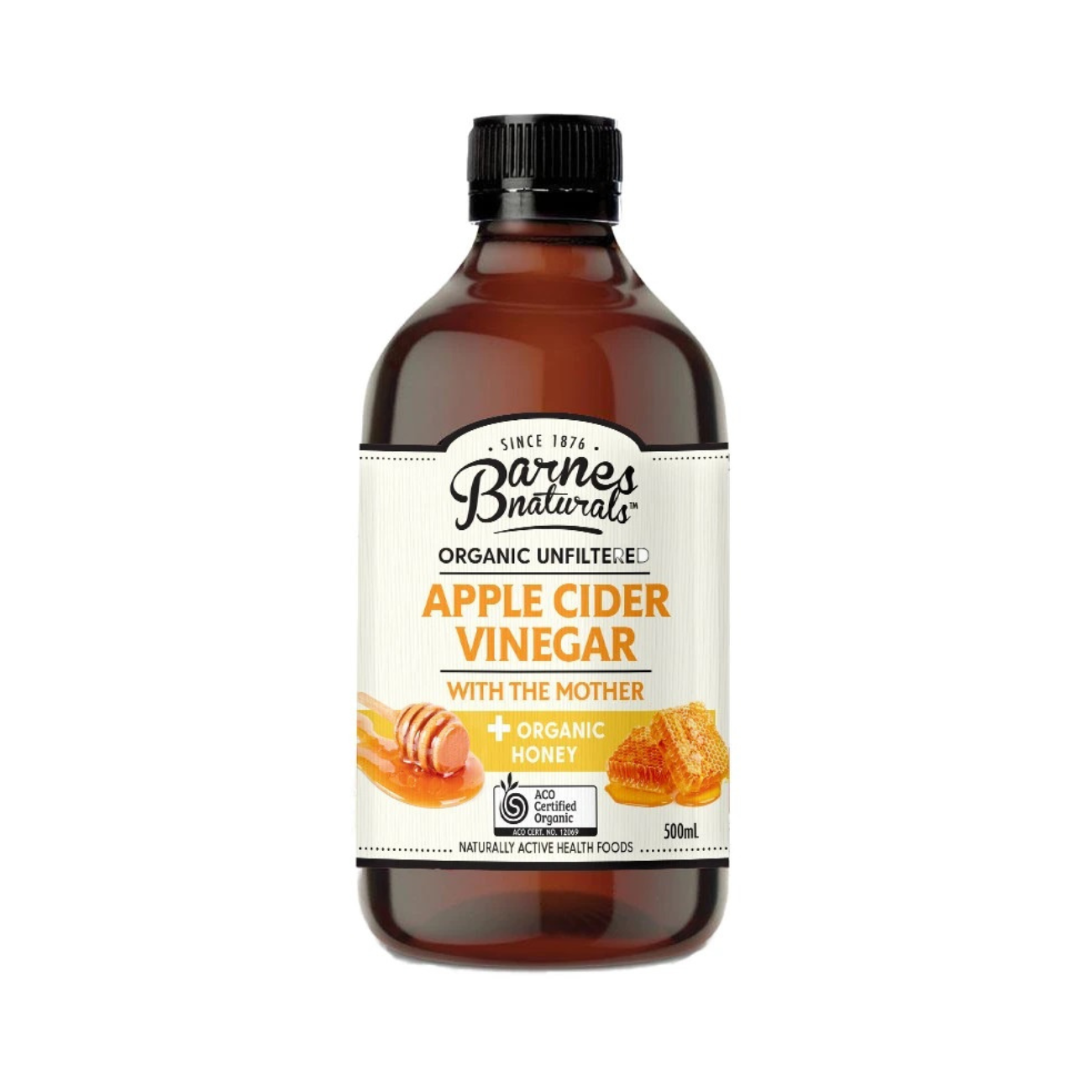 Organic honey apple vinegarbottle 500ml Finn naturals