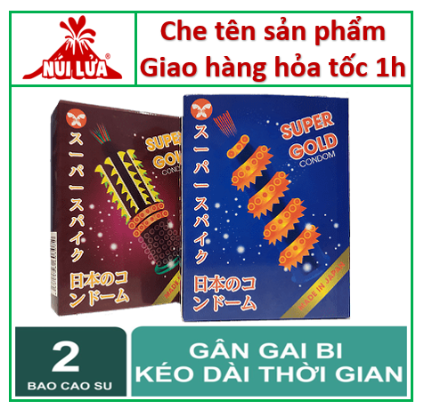 Bao cao su Gai râu lớn Super G0ld - hộp 2 bao