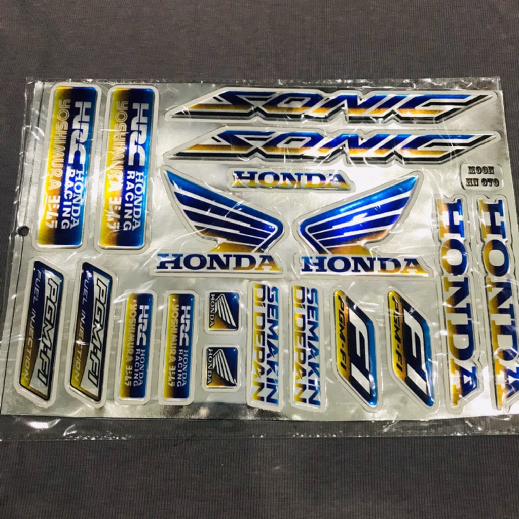 Tấm tem nổi màu titan đủ bộ dành cho xe honda sonic