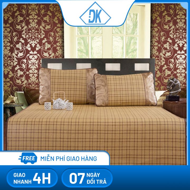Chiếu điều hoà sợi mây mát lạnh 1.6x1.9m - Đăng Khoa 79 - sleeping mat, chiếu mây điều hòa, chiếu ngủ, chiếu mát