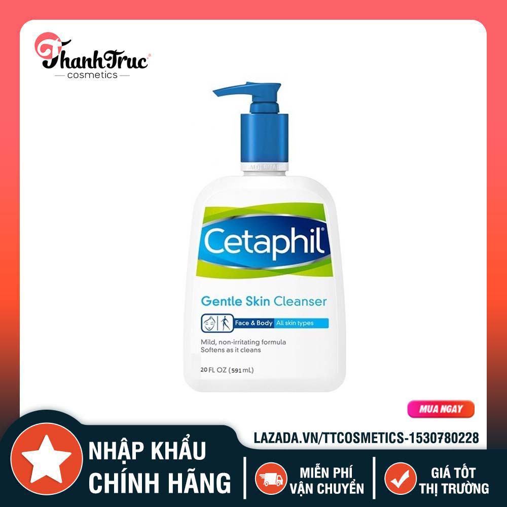 Sữa rửa mặt cetaphil gentle skin cleanser mỹ 591ml