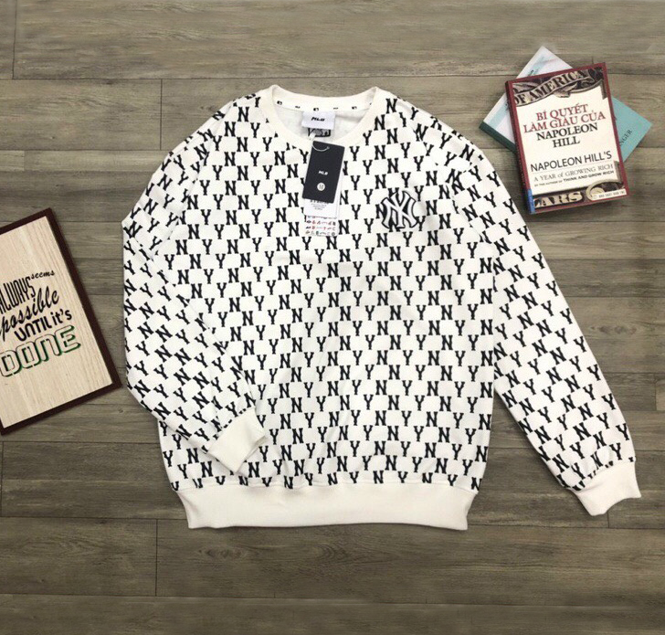 Áo nỉ tay dài Sweater nam nữ cao cấp MLB Mega