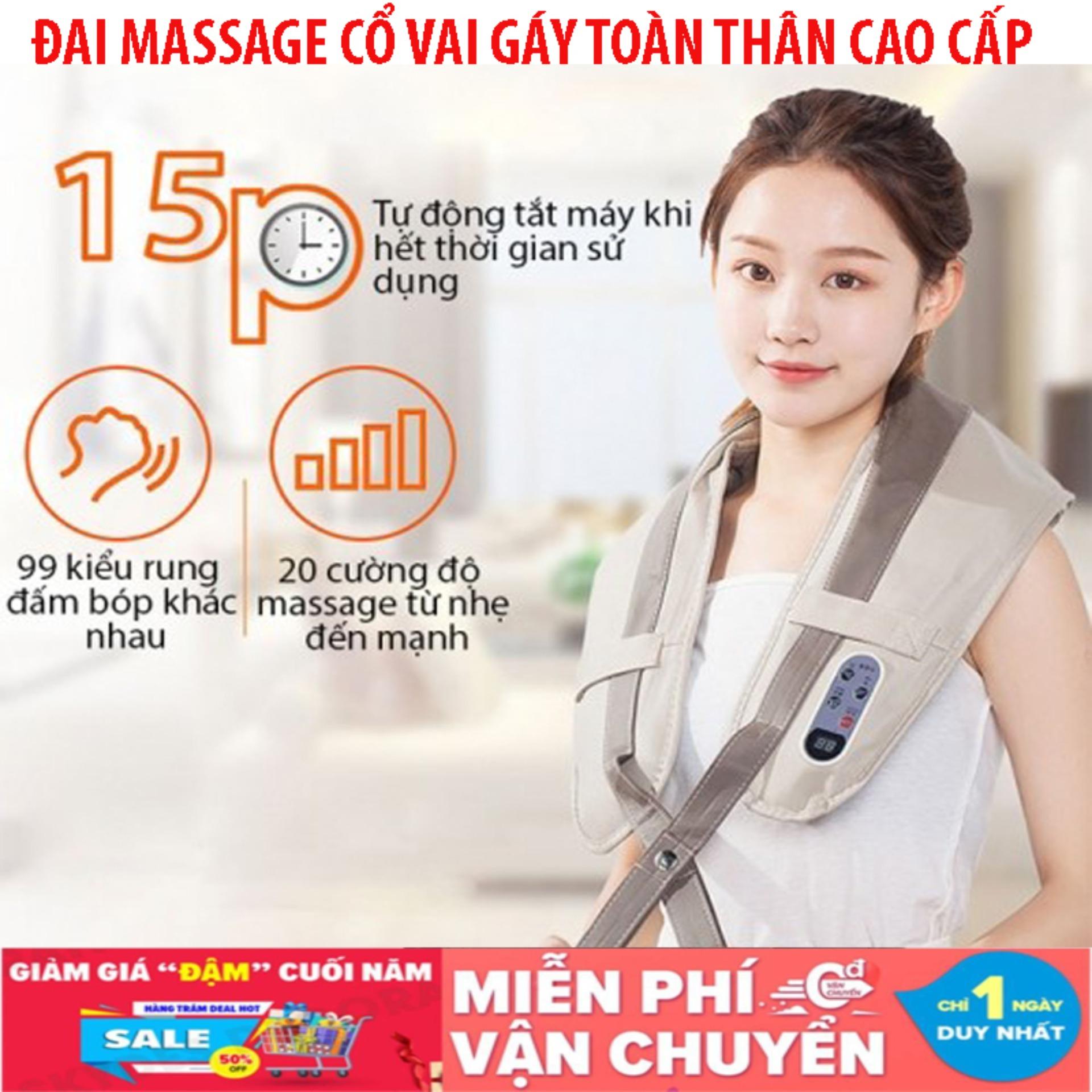 Máy Massage Vai Lưng Cổ Gáy, Máy Massage Cổ, Vai, Gáy, Lưng, Giá Máy Mát Xa, Dụng Cụ Mát Xa - Mua Ngay Đai Massage Toàn Thân Cao Cấp, Giúp Thư Giãn Và Thon Gọn Cơ Thể - Bảo Hành Uy Tín 1 Đổi 1