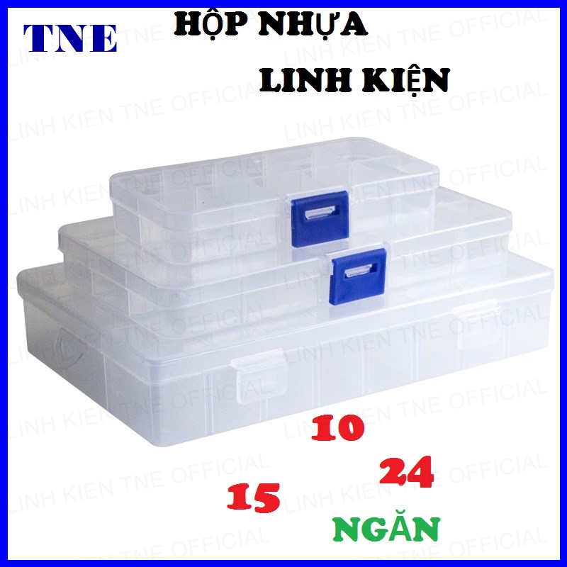 Hộp nhựa 10 ngăn 15 ngăn 24 ngăn đựng linh kiện điện tử