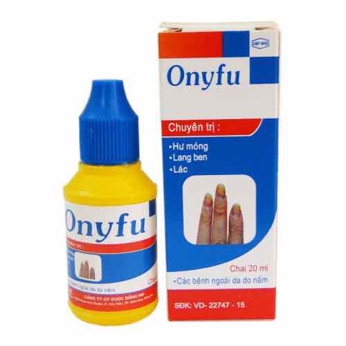 Onyfu - Dung dịch dùng ngoài da cho nấm tay chân, hư móng, viêm da - Chai 20ml