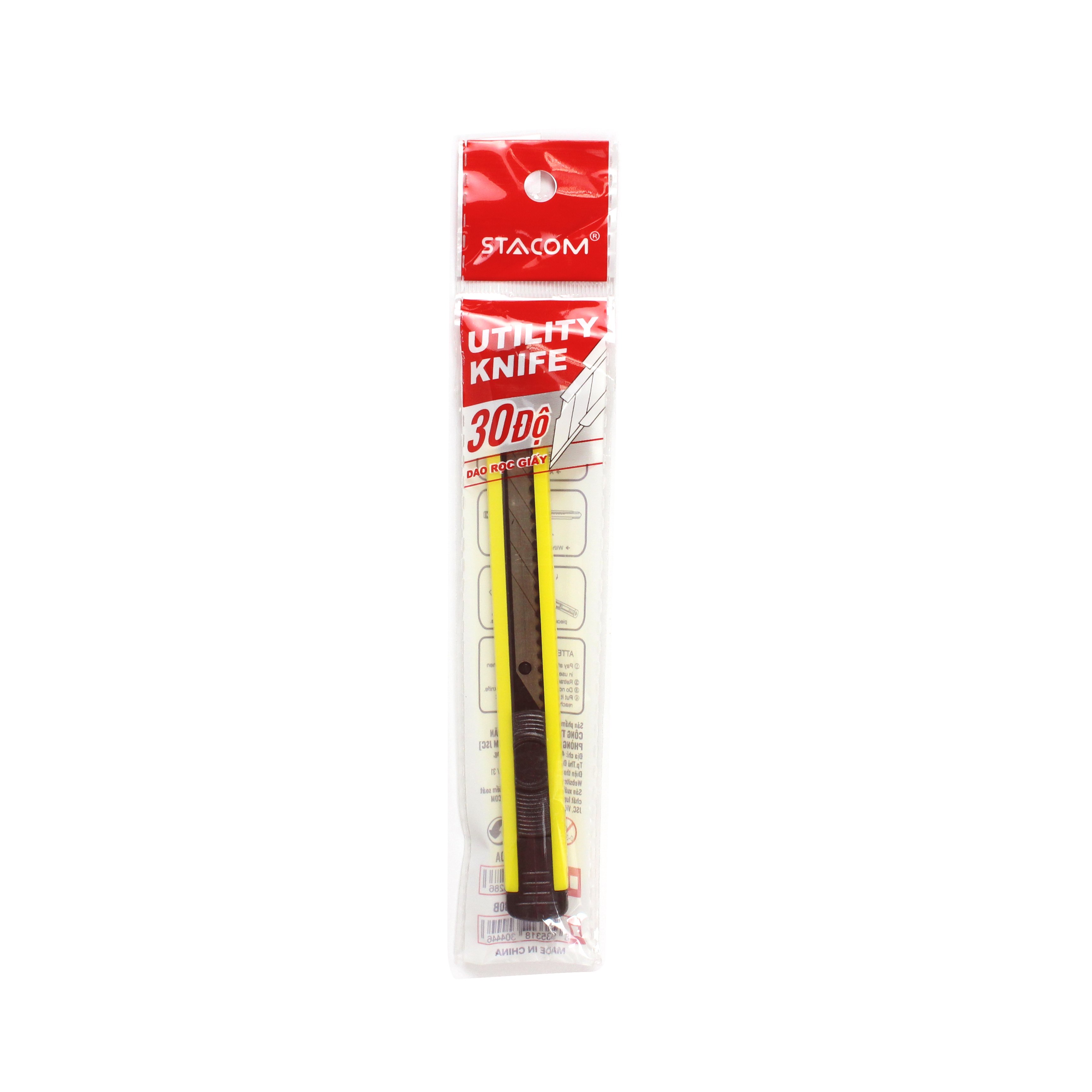 Dao rọc giấy 1 lưỡi 30 độ stacom 90.4mmv e130a