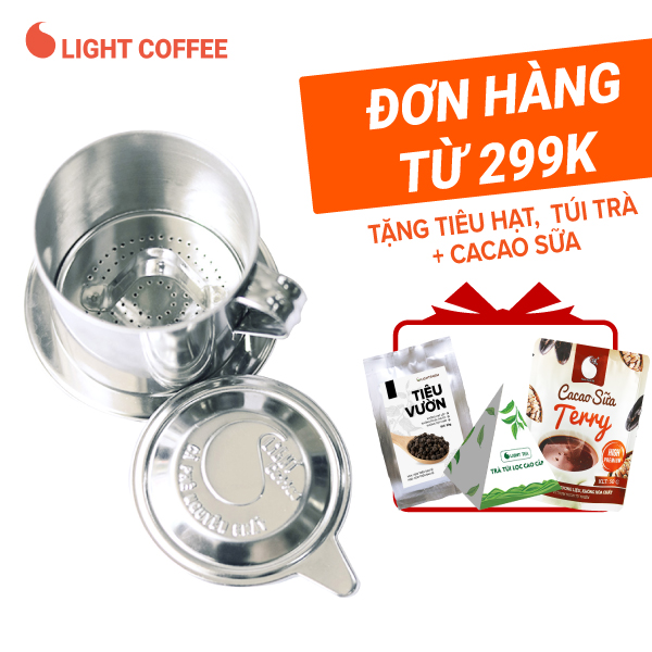 Phin pha cà phê inox cao cấp không gỉ - Light Coffee